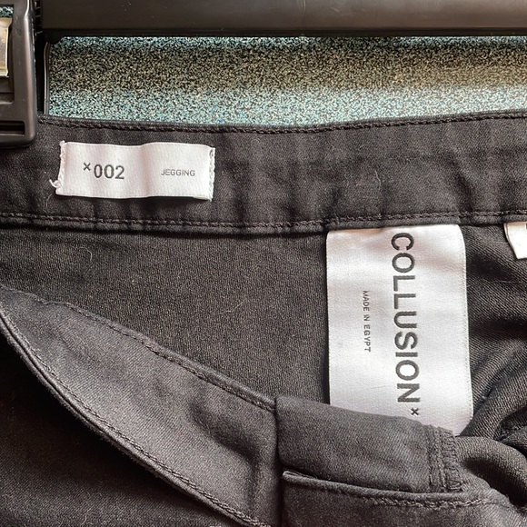 ASOS Collusion high waisted black denim jegging 34/26 fits like 14 - Picture 2 of 2